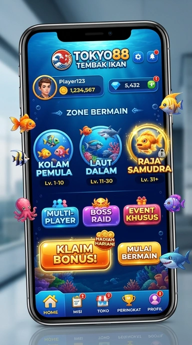 Layar utama tokyo88 — antarmuka bersih setelah instalasi